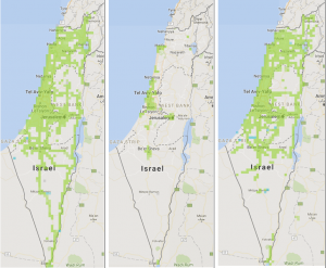 Cellular network coverage throughout israel 4G LTE networks. Map of Israel network coverage - Cellcom (which NES Mobile uses) vs. Golan and Orange