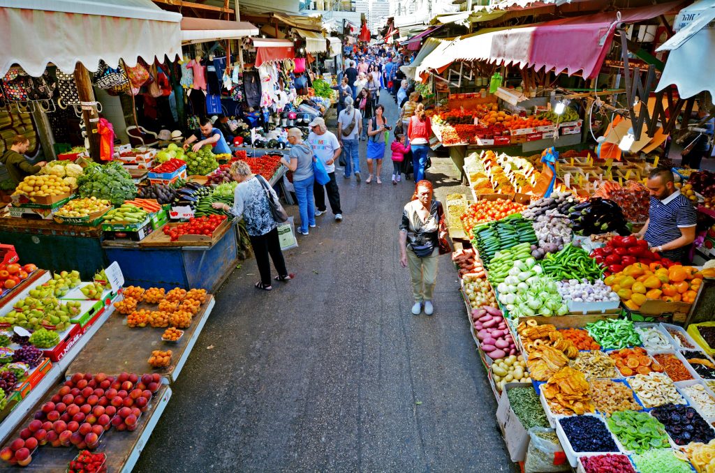 Carmel Market Shuk HaCarmel in Tel Aviv, Israel- nesmobile